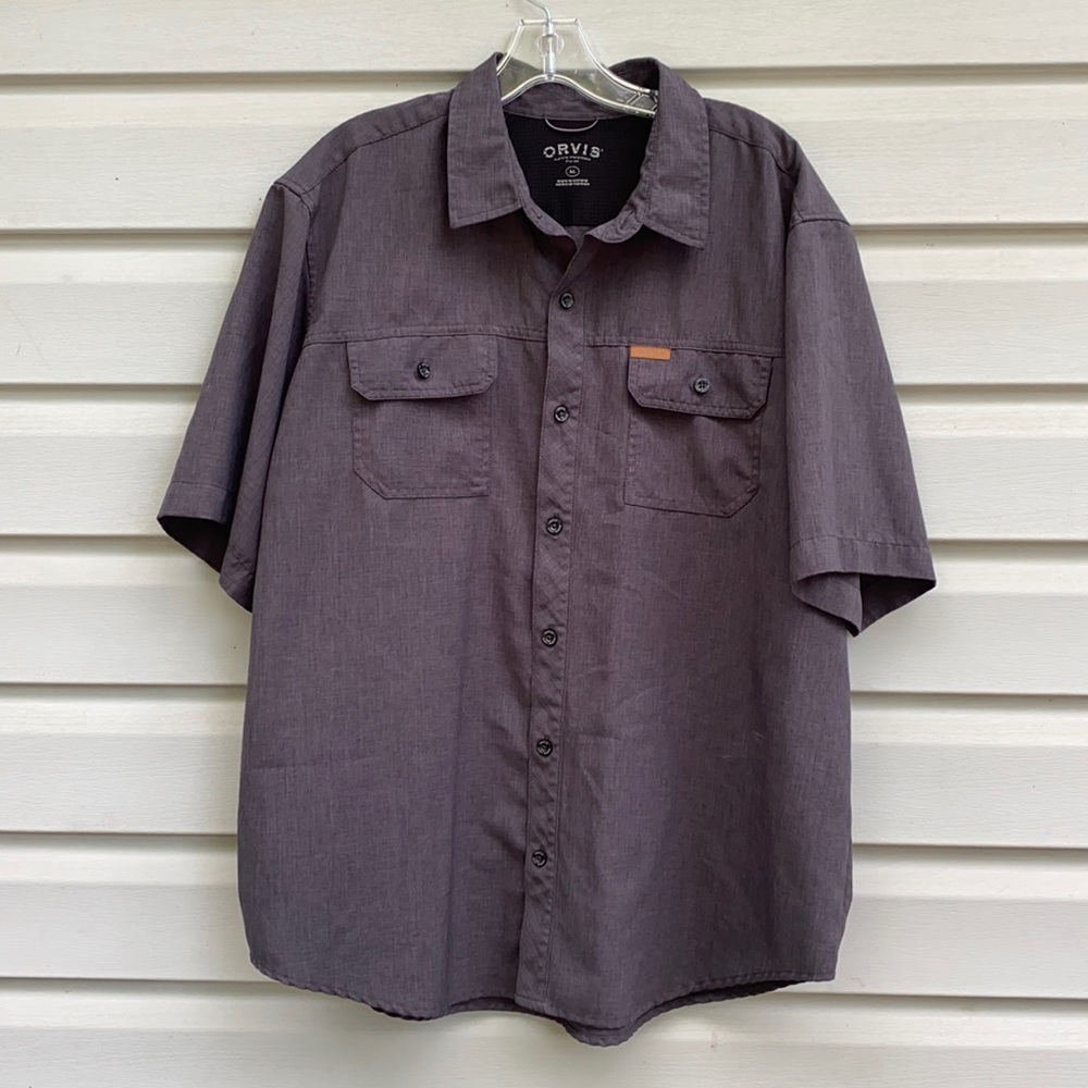 Orvis Dark Grey Light Weight Button Down Shirt